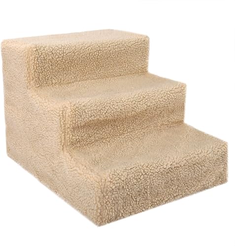 Escaleras para perros pequeños, escaleras para perros de 3 escalones para camas altas y sofá, bonitos escalones para mascotas para perros y gatos