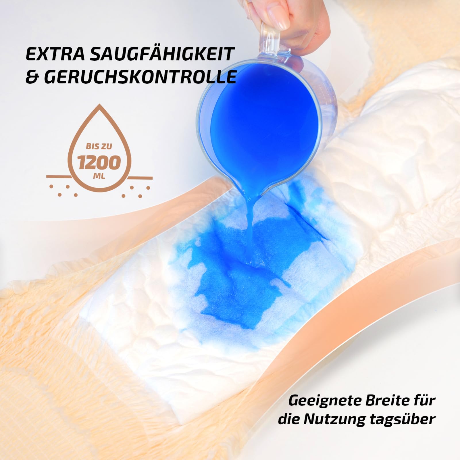 SUNKISS Inkontinenz Pants für Frauen, Windelhosen Erwachsene Frauen Einweg Tagsüber, Inkontinenz Slip Damen, Super Saugfähig, Beige, Größe XL, 32 Stück 1er Pack