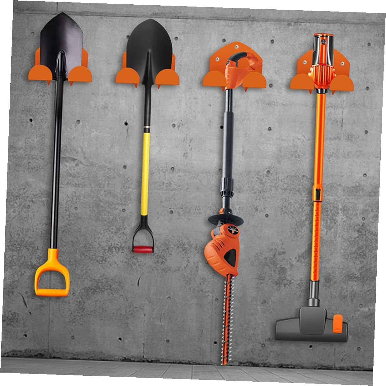 Luxshiny Heavy Duty Garage Hooks Wall Mount Lawn Mower Wall Mount Hangers for Garage Storage for Garden Tool Organization