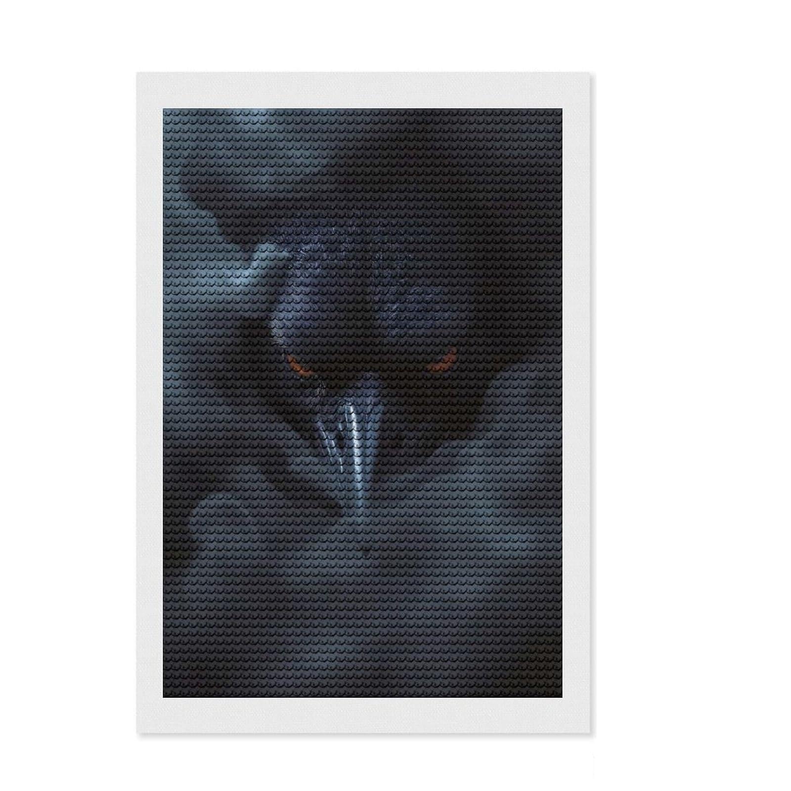 Junmoney Wild Crow Halloween Poster Diamond Painting Set 8"x12", for Adults, Home Wall Decor, Easy to Enjoy, Christmas Gift, Nice Detail and Sparkle