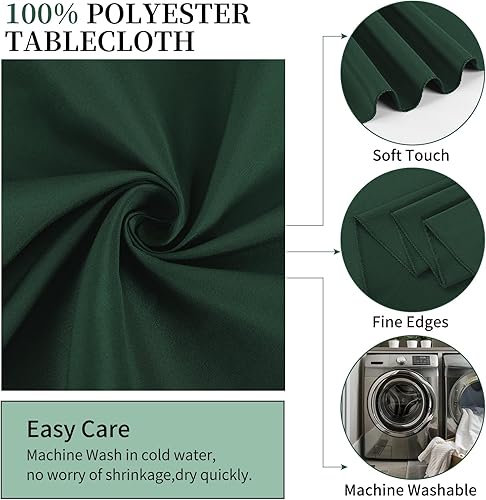 Miniatura 127 de Paquete de 10 manteles redondos de 120 pulgadas, mantel de poliéster blanco para mesa redonda, resistente a las manchas y a las arrugas, mantel