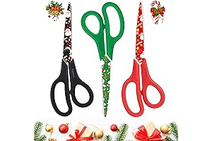 Christmas Supplies: iBayam 8-Inch Ultra-Sharp All-Purpose Scissors (3-Pack)