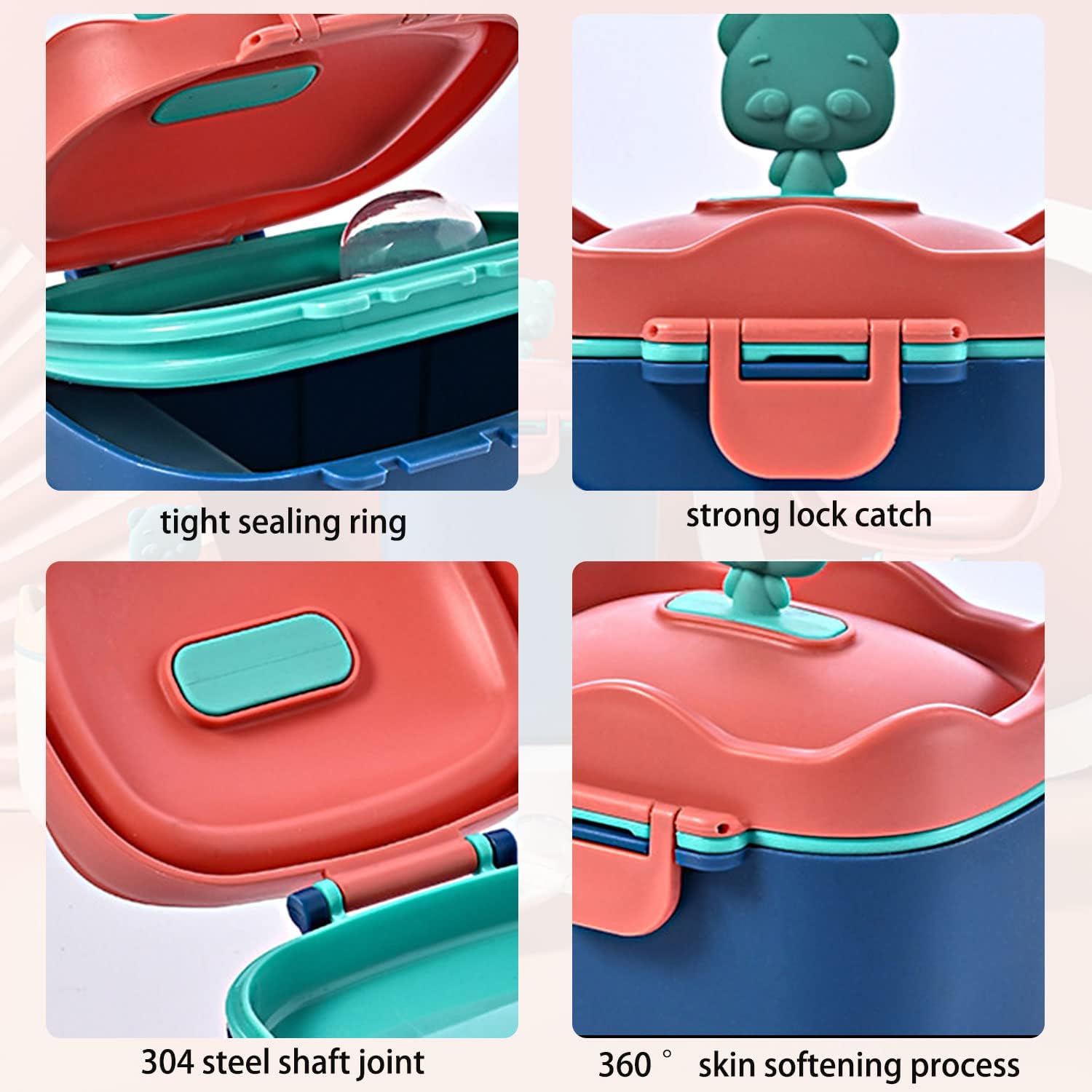 Dispensador de Leche en Polvo,Dispensador de Fórmula para Bebés,Hermético Caja de Leche en Polvo para Alimentaci,Contenedor Dispensador de Fórmula Portátil para Viajes