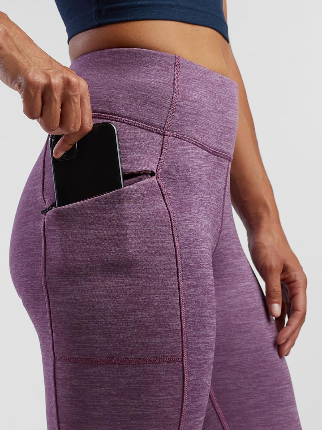 Title Nine Crash 2.0 Polartec® Tights - Heathered - Image 2