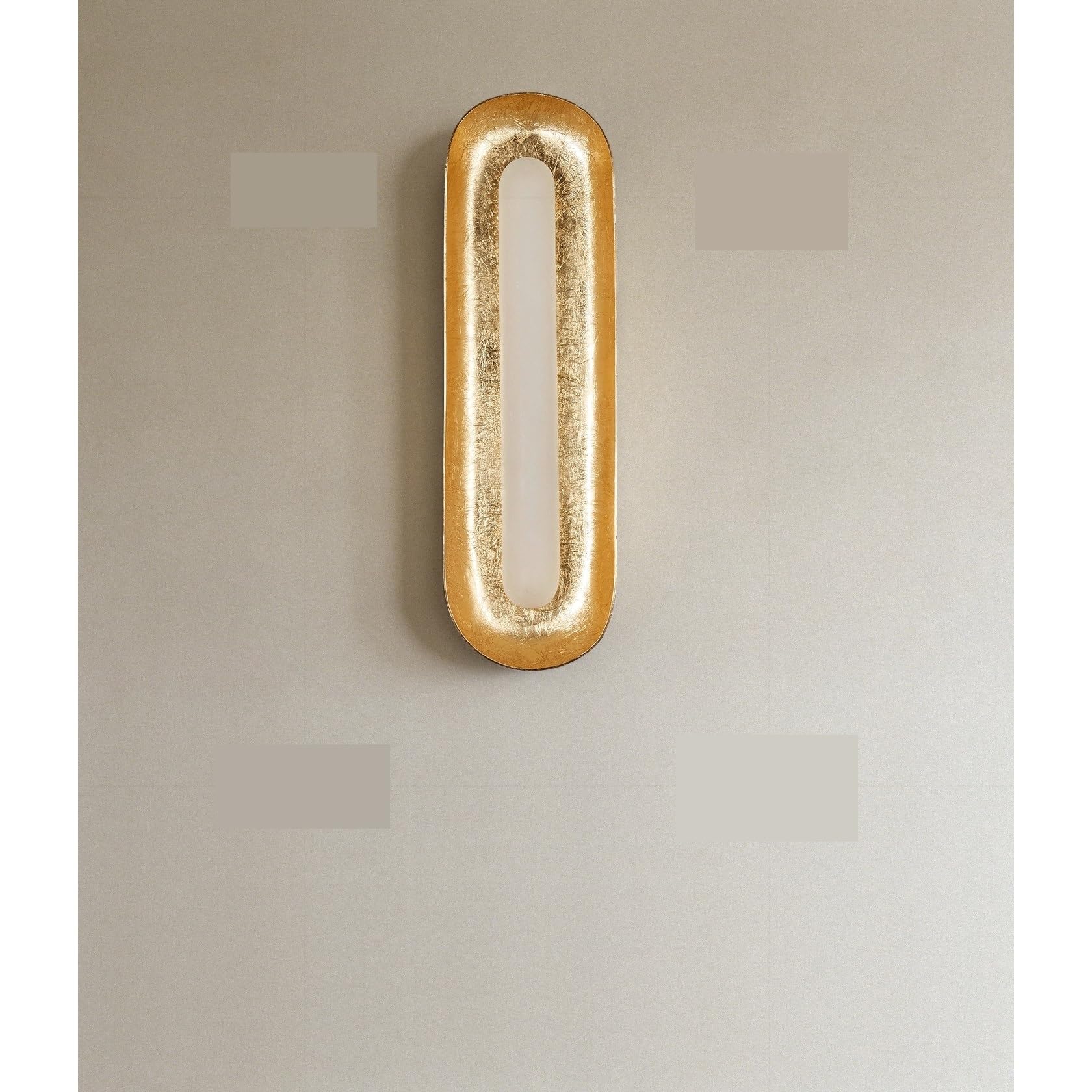 Vertical Elongated Oval Wall Light Hammered Sconce Interni
