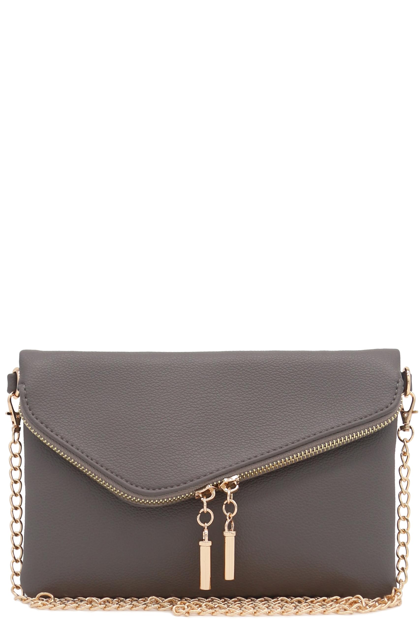 FashionPuzzle Envelope Wristlet Clutch Crossbody Bag with Chain Strap