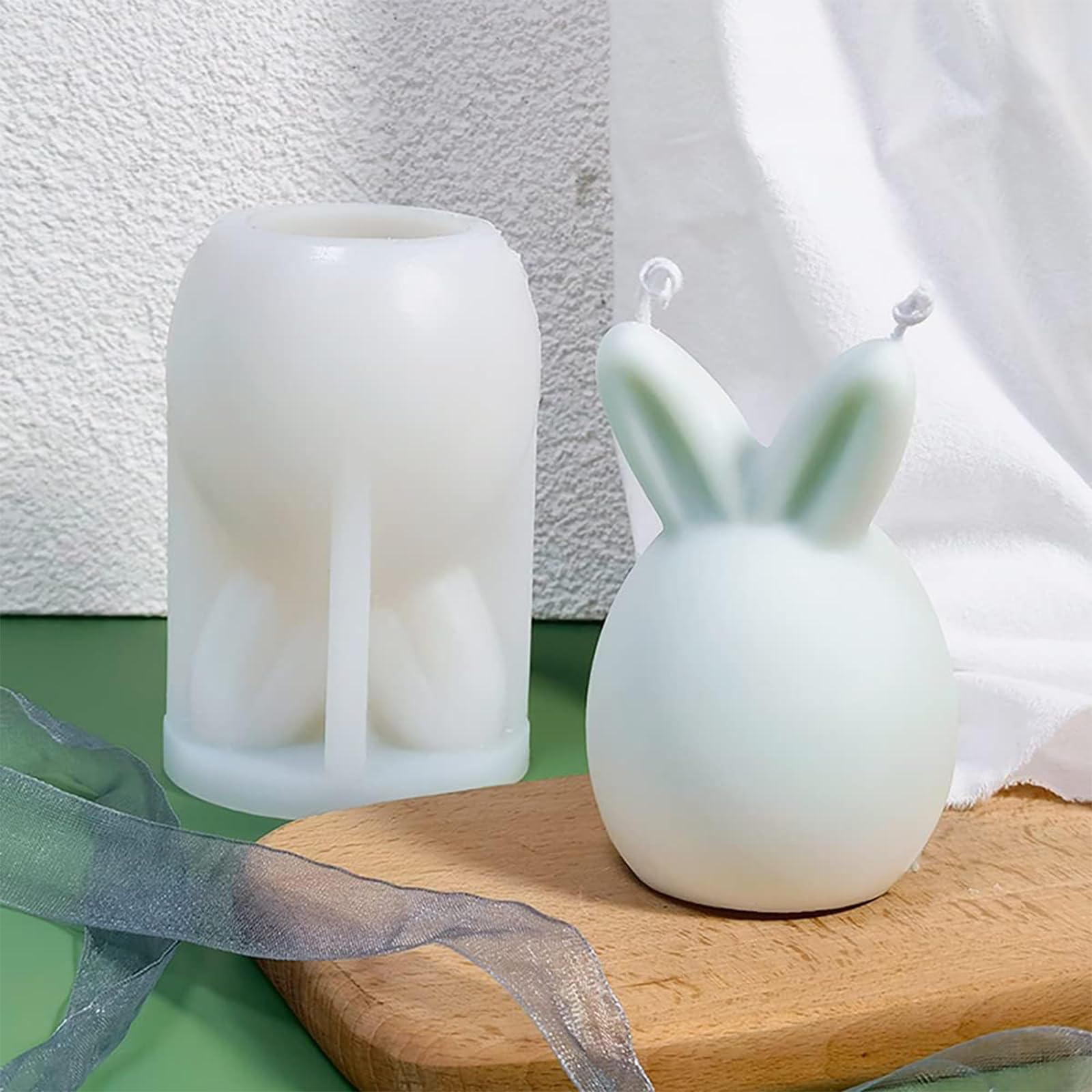 6 stuks siliconen gietvormen Pasen haas, 3D paashaas konijn siliconen