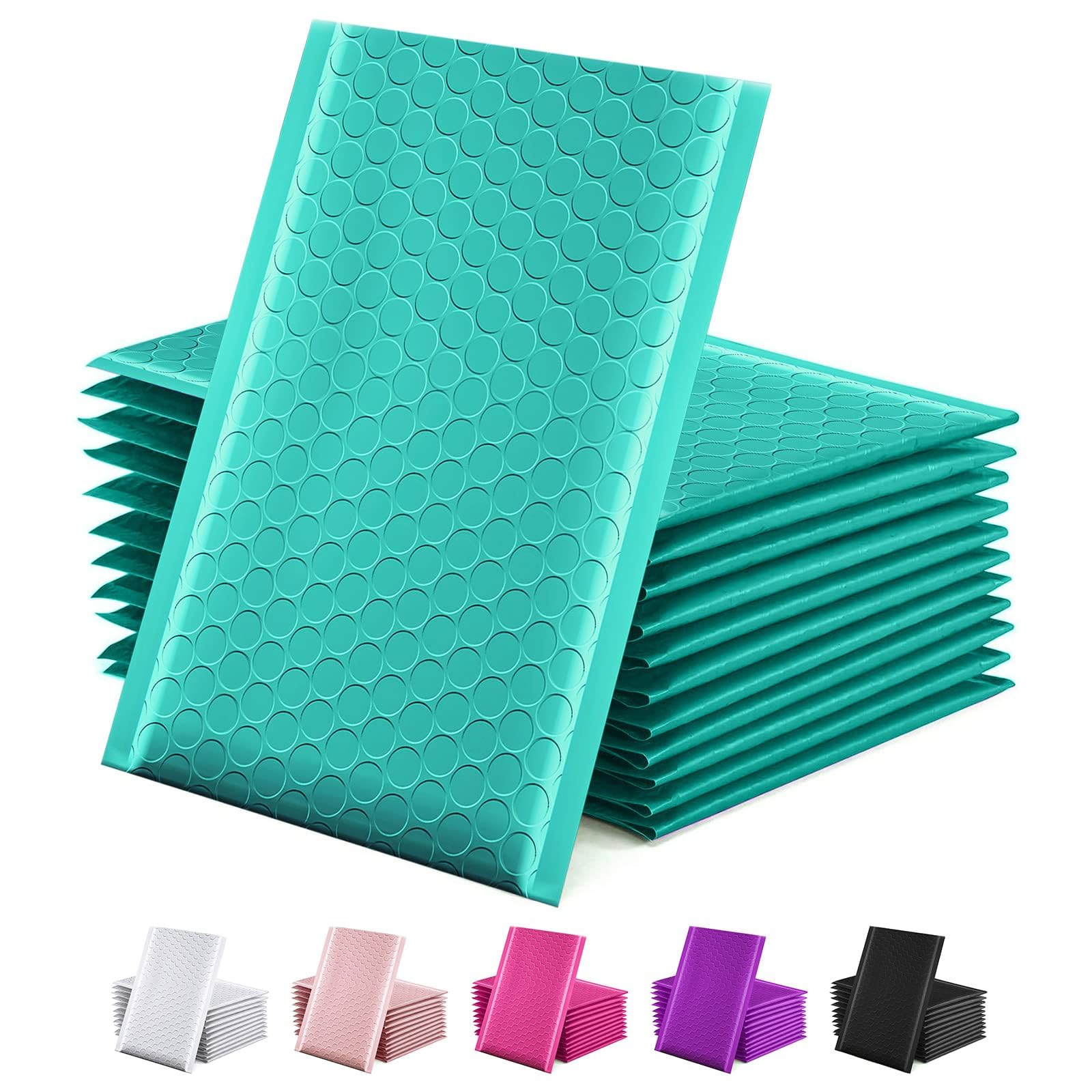 GSSUSA 100 Pack Bubble Mailers 6x10 Inches Teal Bubble Mailer Usable Size 6x9 Bubble Envelopes Small Packaging Mailing Envelope Shipping Bag Bulk Pack Self Seal Package Packing Business Supplies