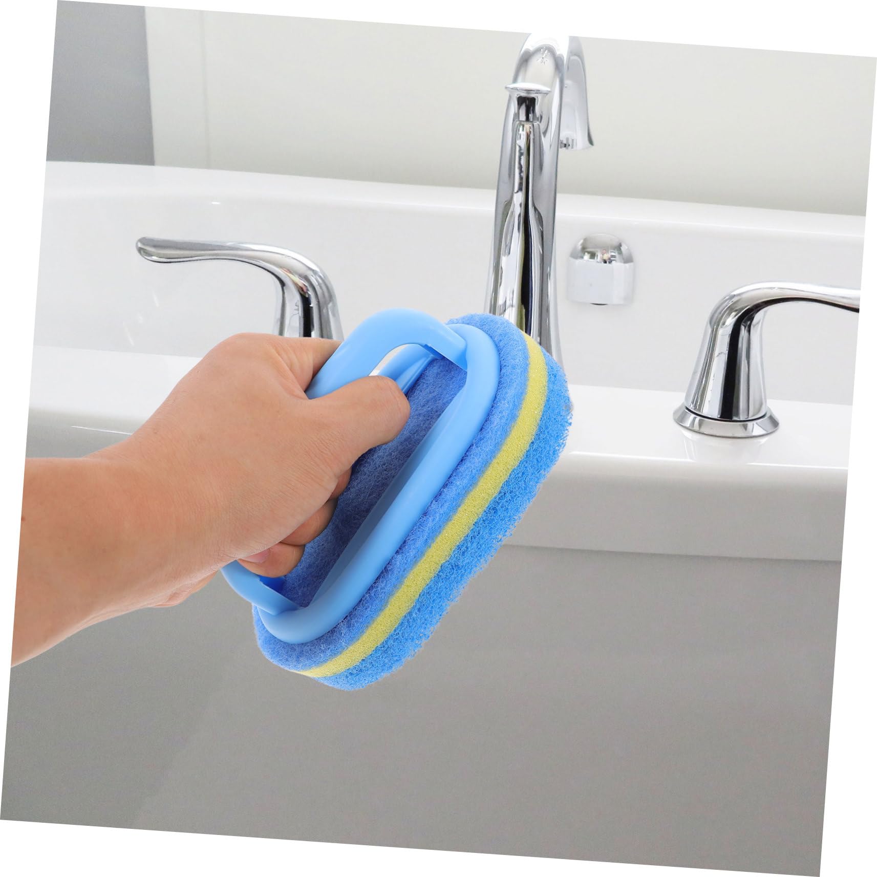 SHERCHPRY 5 Series Cepillo De Esponja Limpiador De Esponja Pincel Esponja para Fregar Baño Depuración Azul Bañera Ducha Cepillo De Agarre Cómodo Cepillo para La Limpieza PD Blue 2 Piezas X 5