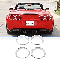 Vista 10 de Anillo de moldura de luz trasera para C6 Corvette 2005-2013, embellecedor de bisel de la luz trasera, cubierta de la luz trasera del maletero