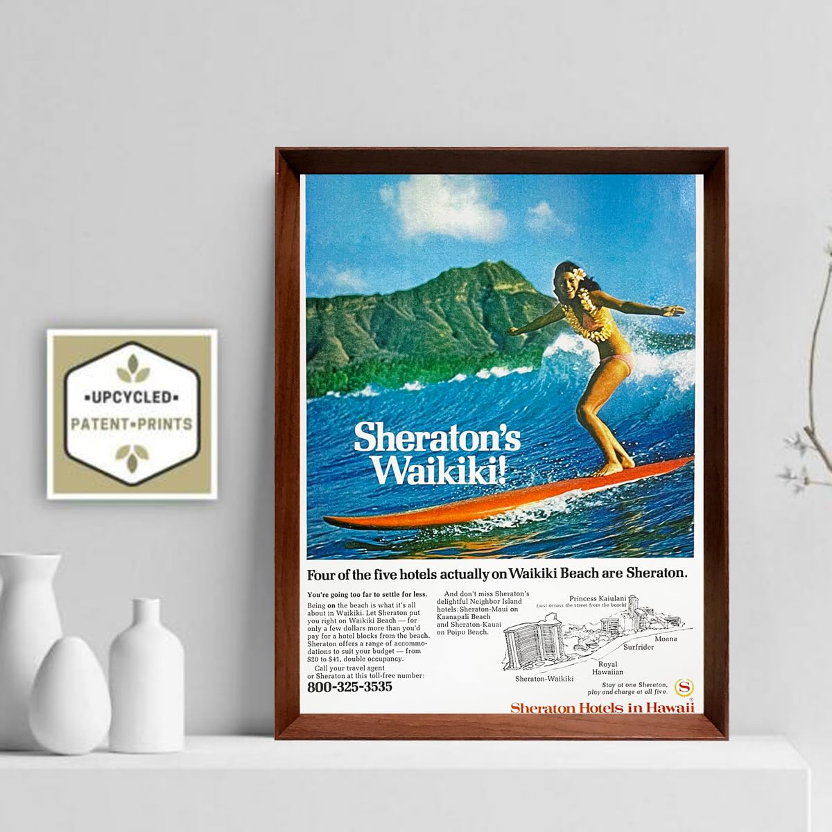 Amazon.co.jp: ハワイ サーフィン レトロ広告 ポスター アメリカ