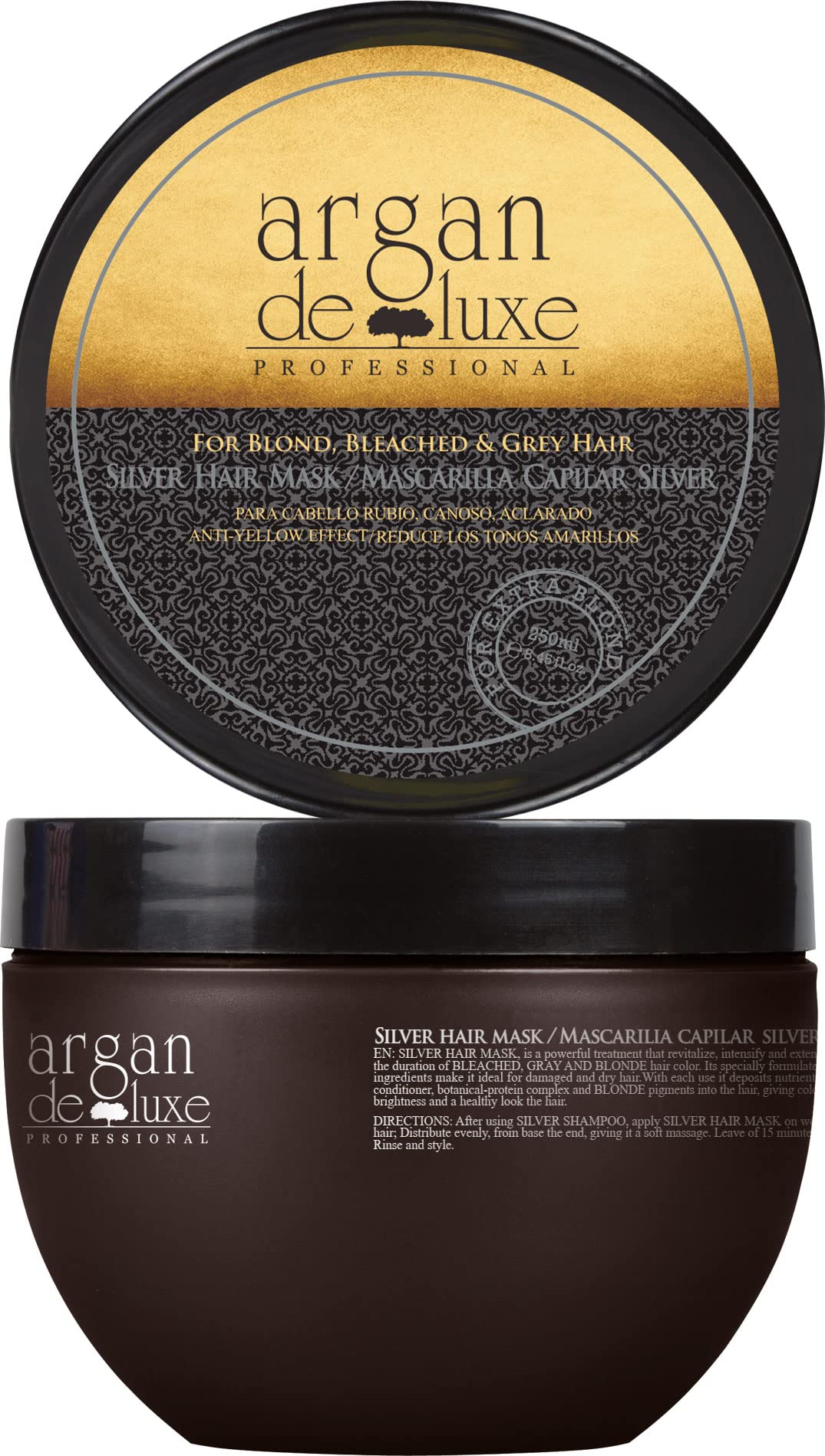 Argan de LuxeDeluxe Silver Hair Mask 250ml I Shine I Color Prorection I Removes Brassiness