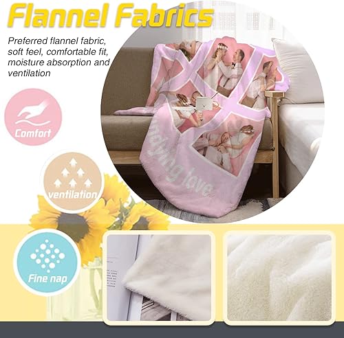 Vista 139 de Manta personalizada con texto fotográfico, manta de imagen personalizada para bebé, madre, padre, adultos, amigos, amantes, regalo personalizado