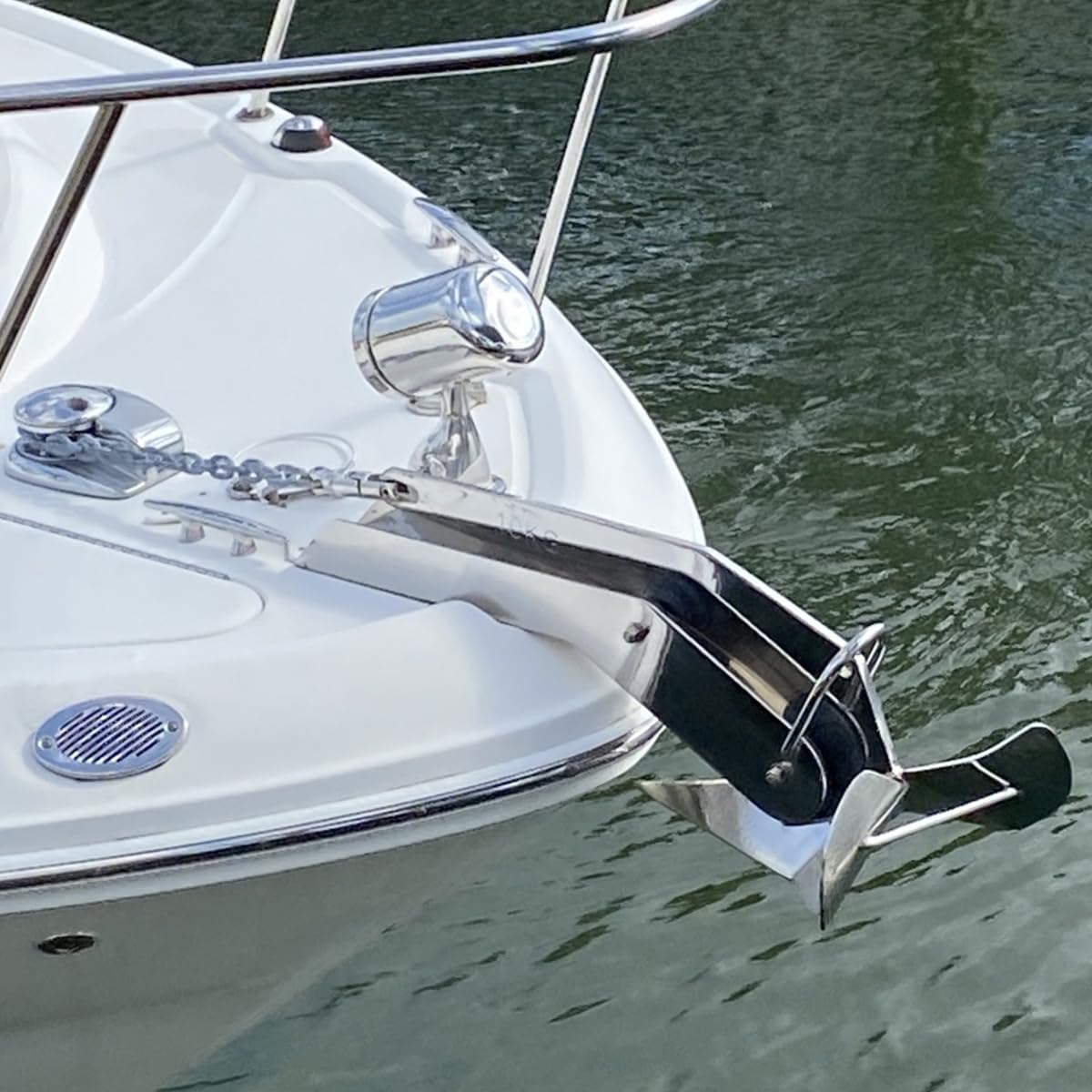 316 Stainless Steel Delta Anchor 11lb 13lb 16lb 22lb 33lb 44lb Delta Style Boat Anchor for Yacht/Pontoon/Sailboat/Fishing Boat, Mirror Polished, Fit for 15-55 ft Boats, Multiple Size