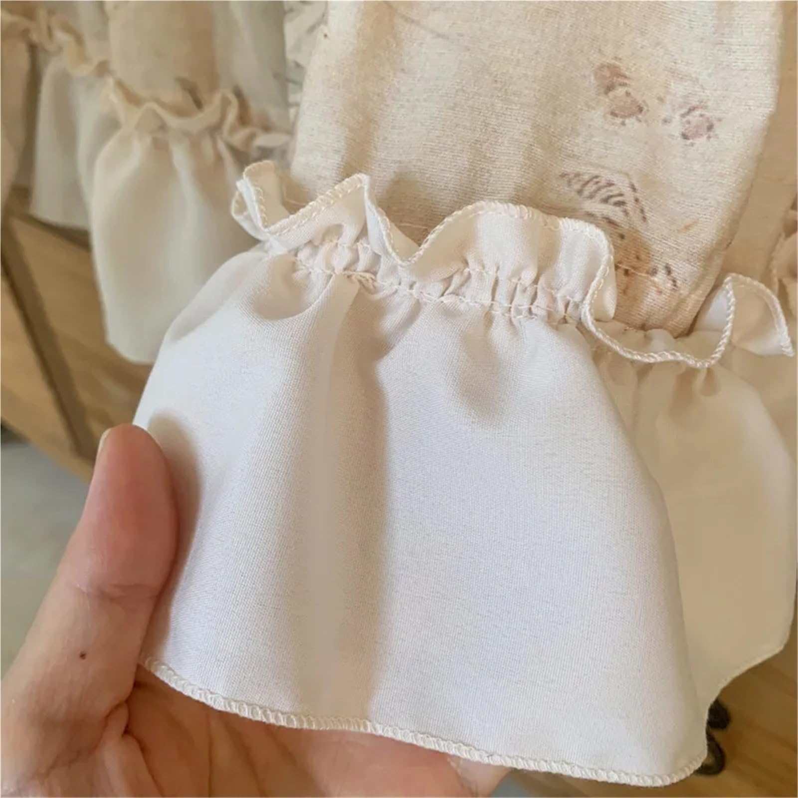Tende Per Finestre Piccole Tenda a balza con stampa floreale arricciata, stile shabby chic, for finestre piccole, rustico, for cucina, camera da letto(HOOK+LOOP,1Pc W140xH90cm)