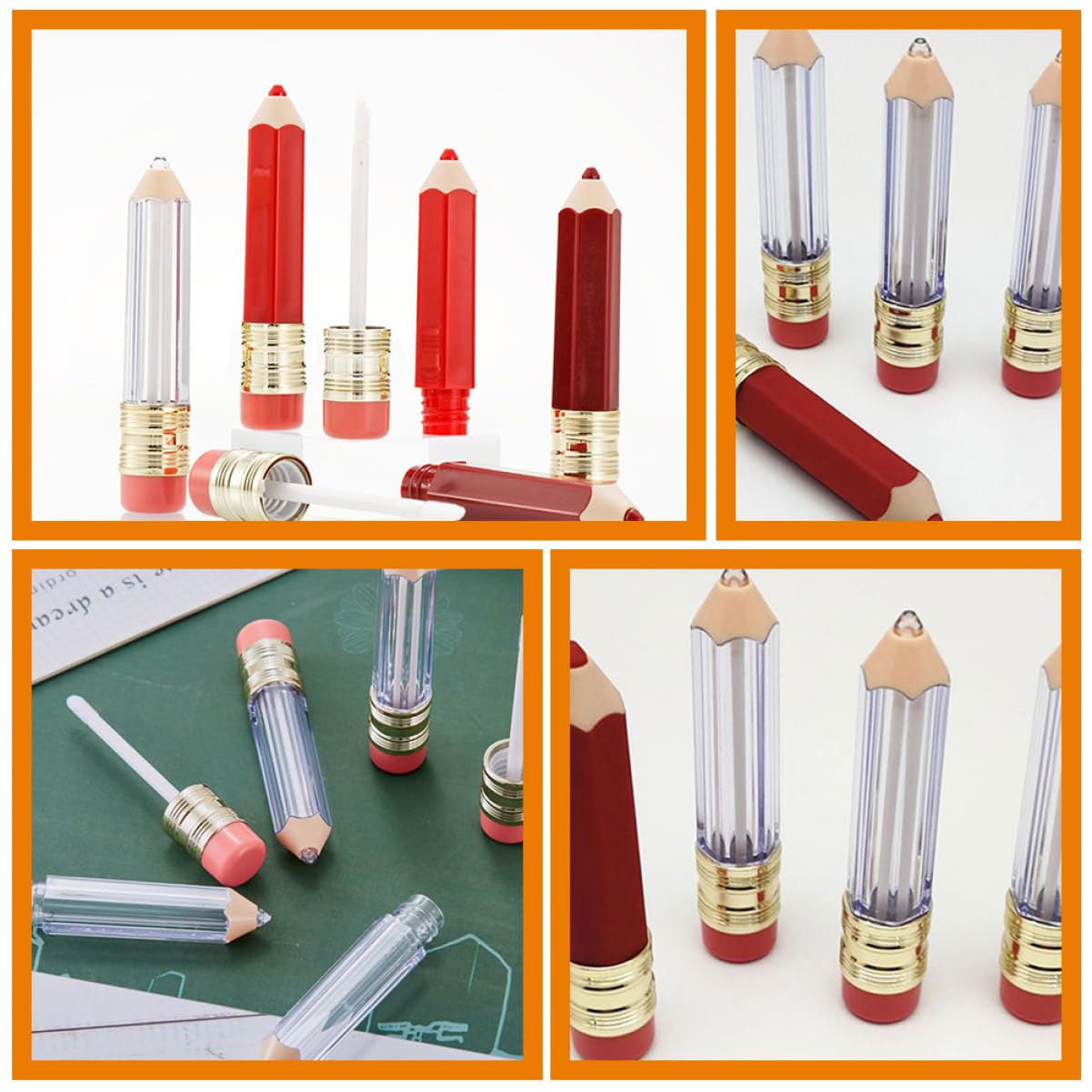 PACKOVE 2 Set Matita Rossetto Tubetto Vuoto Lucidalabbra Tubetti Lucidalabbra Trasparente Porta Fai Da Te Balsamo Idratante Cercatore 10 pezzi * 2