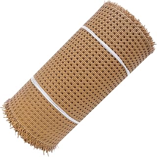 Cane Webbing 20x39in Heavy Duty Smooth Rattan Roll Flexible PE Synthetic Caning Material for Furniture, Chair, Cabinet, Basket
