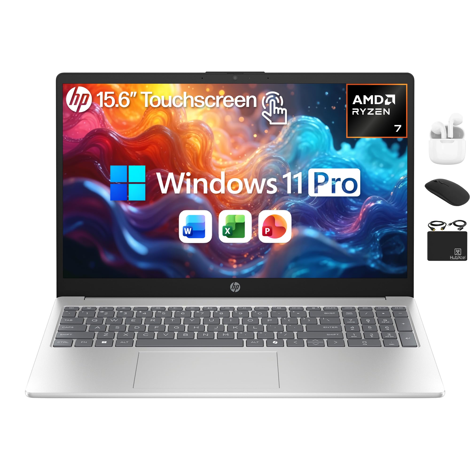 HP 2026 Premium 15.6 Touchscreen Laptop AMD Ryzen 7, 32GB RAM 1.5TB Storage