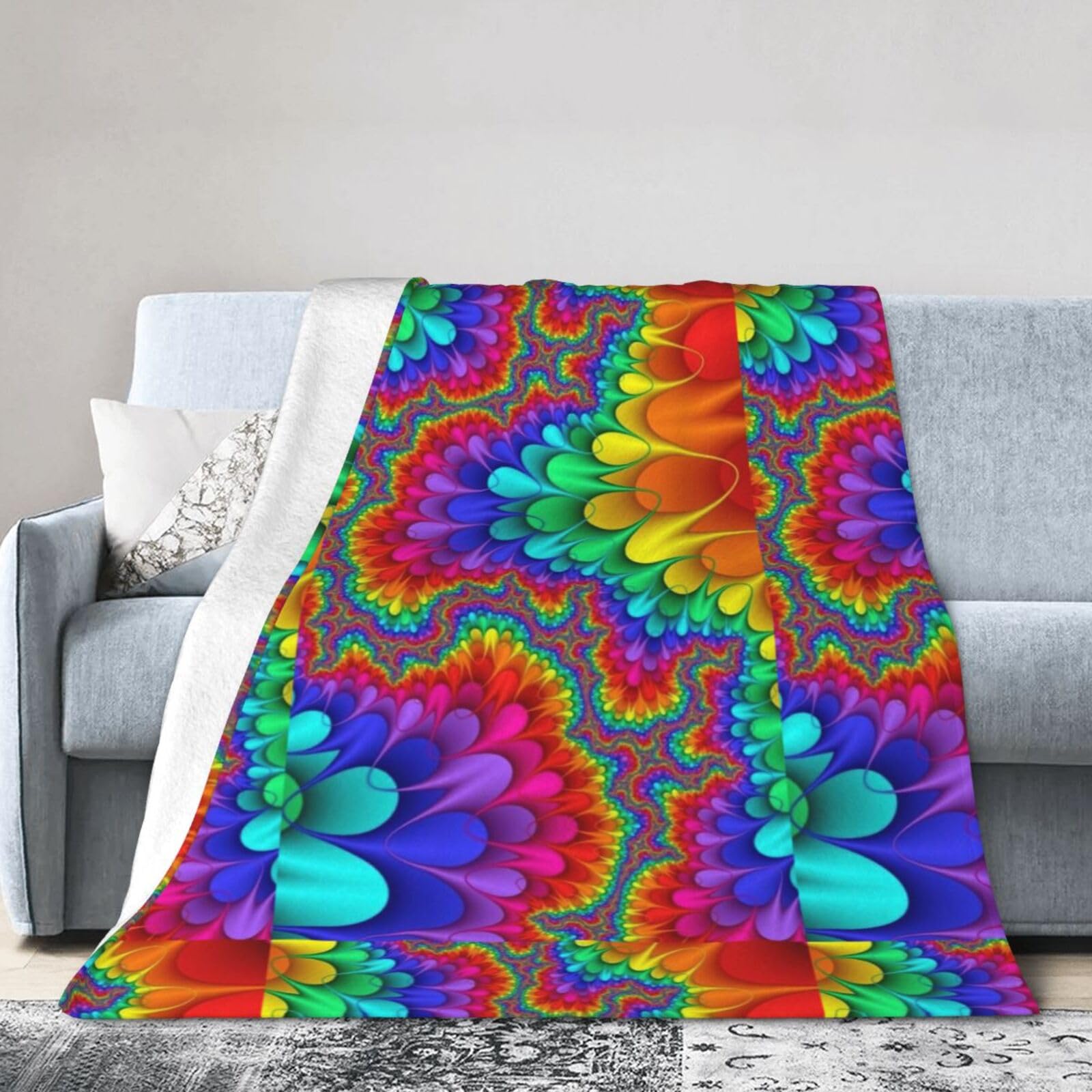 Couverture en flanelle WURTON cadeau léger et coloré pour anniversaire et fête