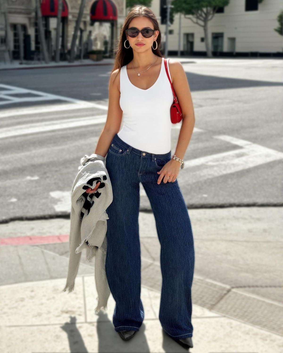 MANGOPOP Women's Deep V Neck Tank Top Bodysuit Sexy Thong Double Lined Body Suit Sleeveless Backless Plunge Going Out Tops - Image 5