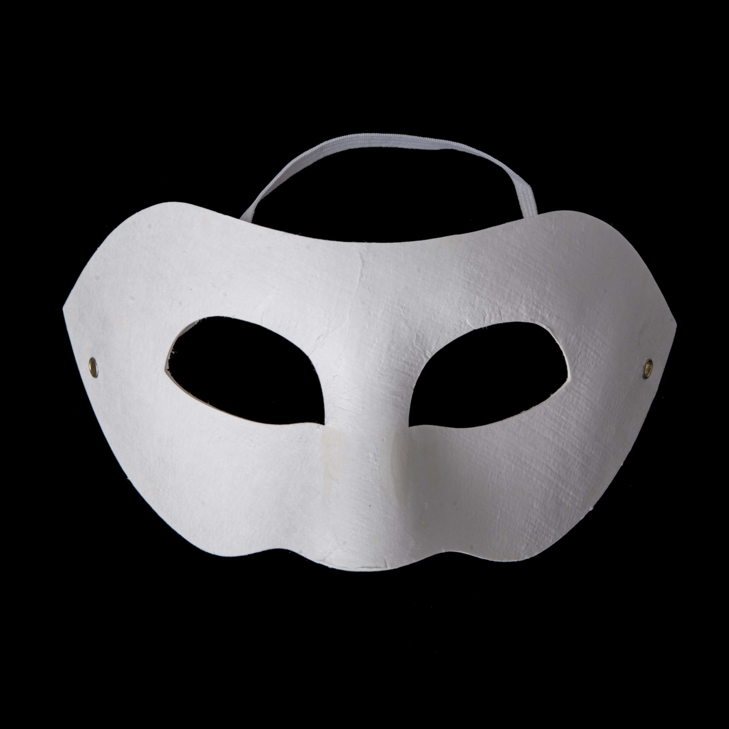 Snapklik.com : 3 Pack Paper Mache Masks,White DIY Masquerade Masks ...