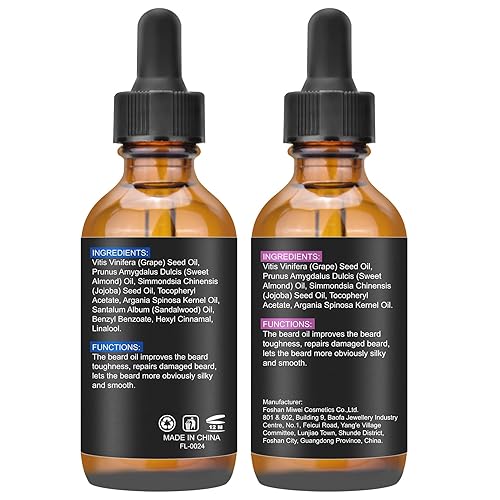 Vista 15 de FULLLIGHT TECH Bálsamo para barba, paquete de 2 – aroma cítrico – Aceites de coco, argán, jojoba – Estiliza, hidrata y suaviza barbas y bigotes