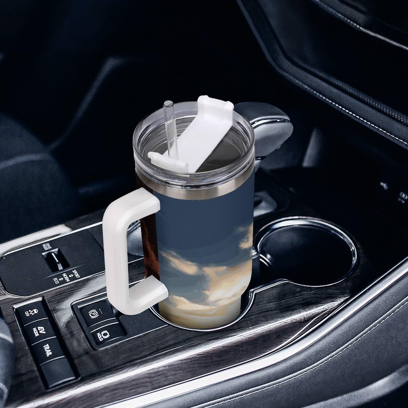 Tazze sportive per arrampicata su roccia con cannuccia e manico, tazza da caffè a doppia parete isolante sottovuoto, bottiglie d'acqua per caffè freddo, tè, bevande calde e fredde