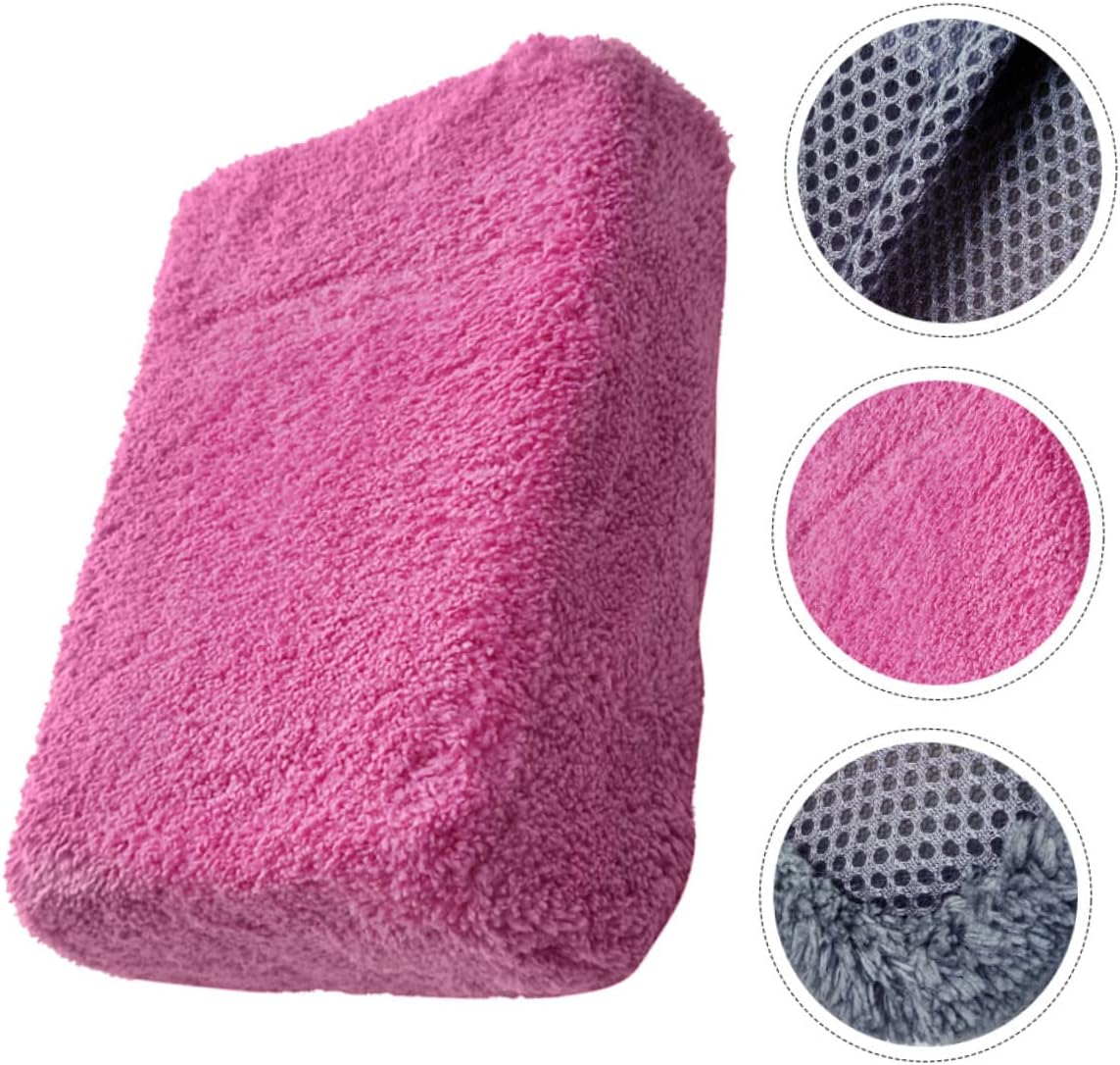 IMIKEYA 2Pcs Car Cleaning Sponge Set High Absorbency Coral Fleece Wash Mitts for Vehicle Care Durable Easy to Maintain Comfortable Grip for Car Wash and Detailing