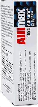 Allimax garlic capsules – 30 pieces – 100% stabilized allicin – odorless & vegan – immune support – Original Allisure – Allicin Allimax Germany