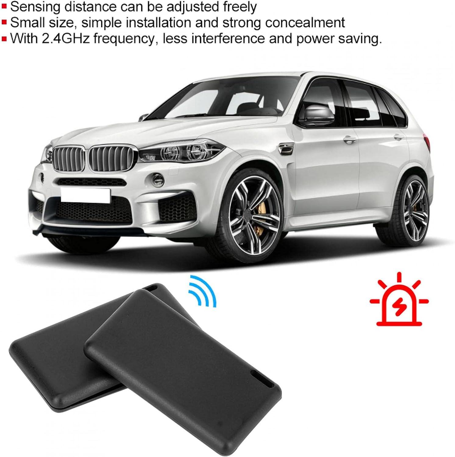 Shanrya Auto Immobilizer Anti-Robbing Dual Strong Concealment Engine Immobilizer Strong Compatibility Adjust Sensing Distance Anti-Theft Anti-Hijacking Auto Car Intelligent Alarm for 12V Car