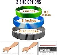 Vista 2 de 50Pcs Custom Silicone Wristbands Personalized Debossed Rubber Bracelets for Motivation, Party favors, Events, Birthdays, Awareness