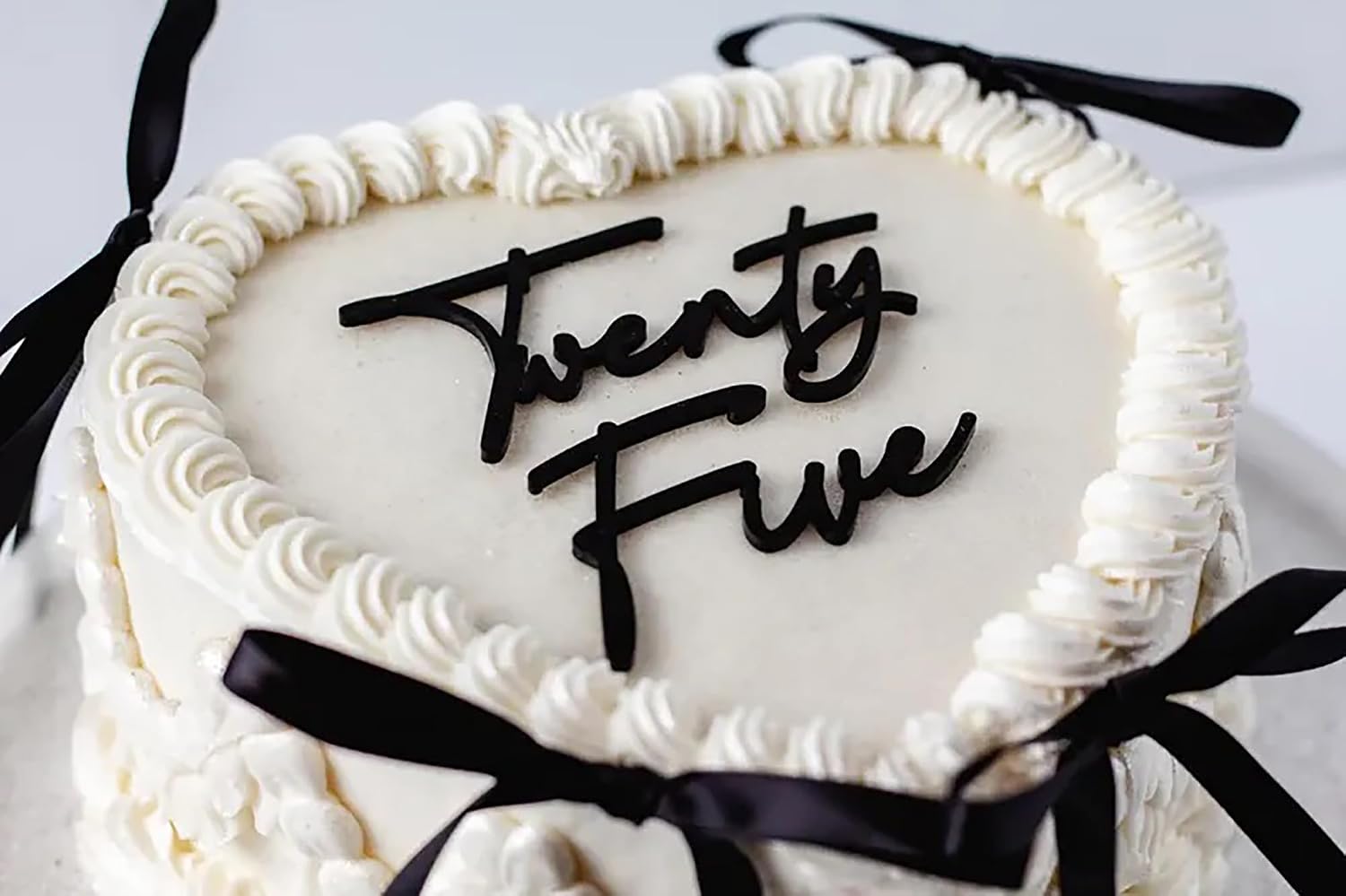 Twenty Five Cake Topper - Acrylic Happy 25th Birthday Cake Decor - Cheers to 25 Years Birthday Party Decorations Supplies image 2