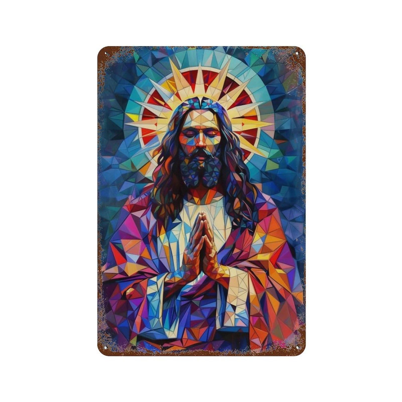 MGHTGRWE Christ Epiphany 02 Poster Wall Art Iron Vintage Metal Tin Sign Modern Home Cofffee Club Art Bar Shop Decor 30x20cm