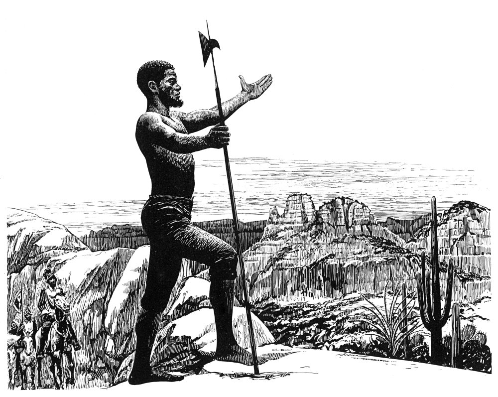 Esteban (Fl 1527-39) Nmoorish Slave And ExplorerNestevanico Exploring The American Southwest Drawing 19Th Century Poster Print by (24 x 36)