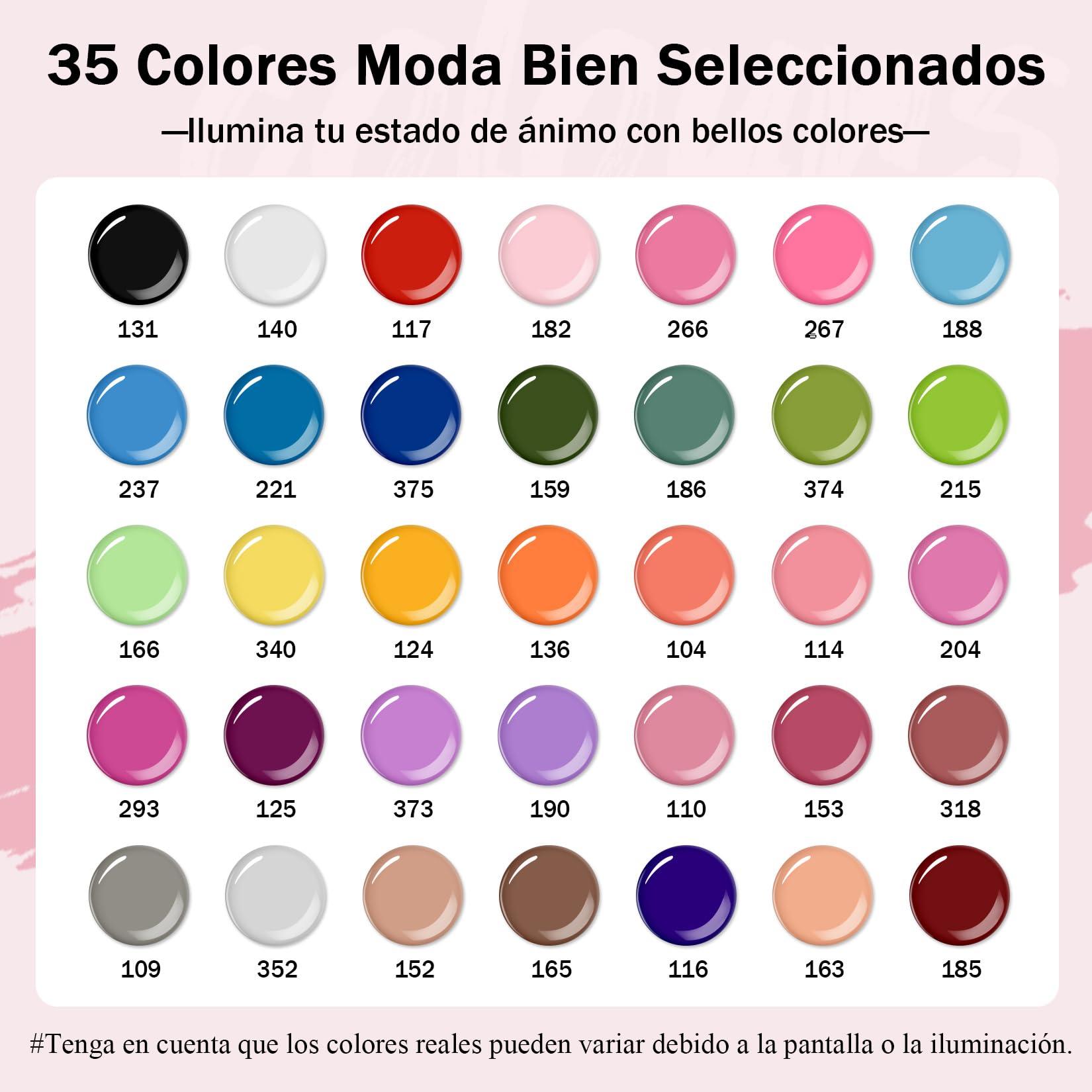 VANREESA Kit Uñas Semipermanentes, 35 Colores Pintauñas Semipermanentes con Base Top Coat Lampara UV 48W, Taladro Eléctrico Profesional para Uñas y Herramientas Manicura, Regalo para Principiantes