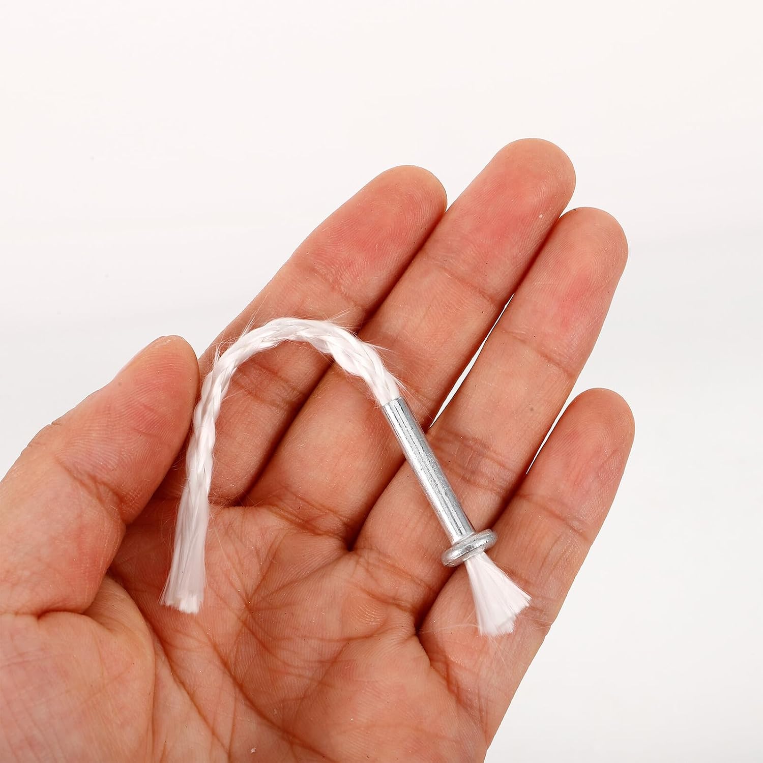 4pcs Cotton Thread Replacement Wicks with Iron Tube for Kerosene Oil Lamps Bulk Lamp Wick Holder for Paraffin and Puja Lighting Lightweight DIY Decorative Use