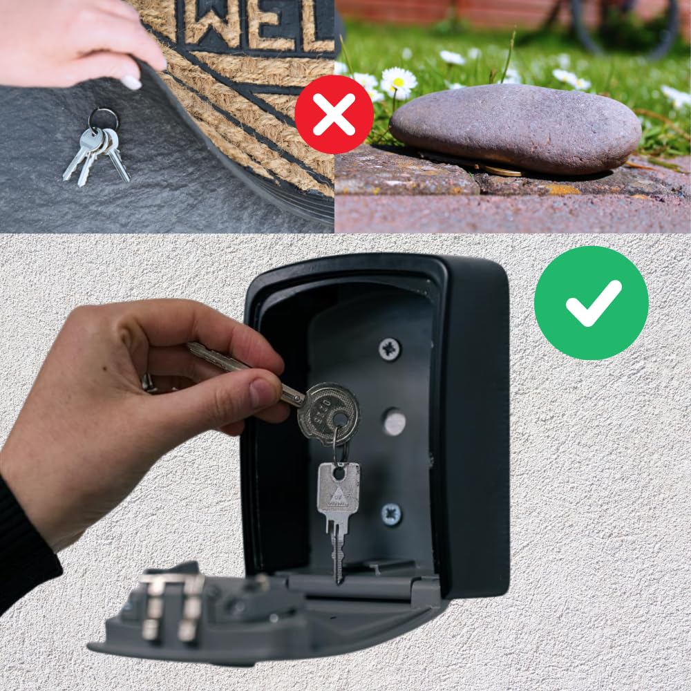 Boîte à clés HERABOX à code big gris argenté - Solution de sécurité pour clés