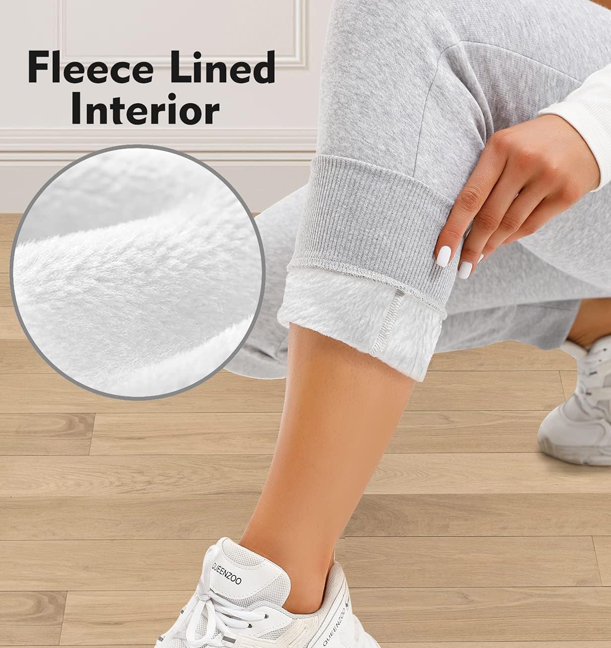 Heathyoga Fleece Lined Joggers for Women Thermal Sweatpants for Women Joggers with Pockets Workout Pants Running Pants - Image 4