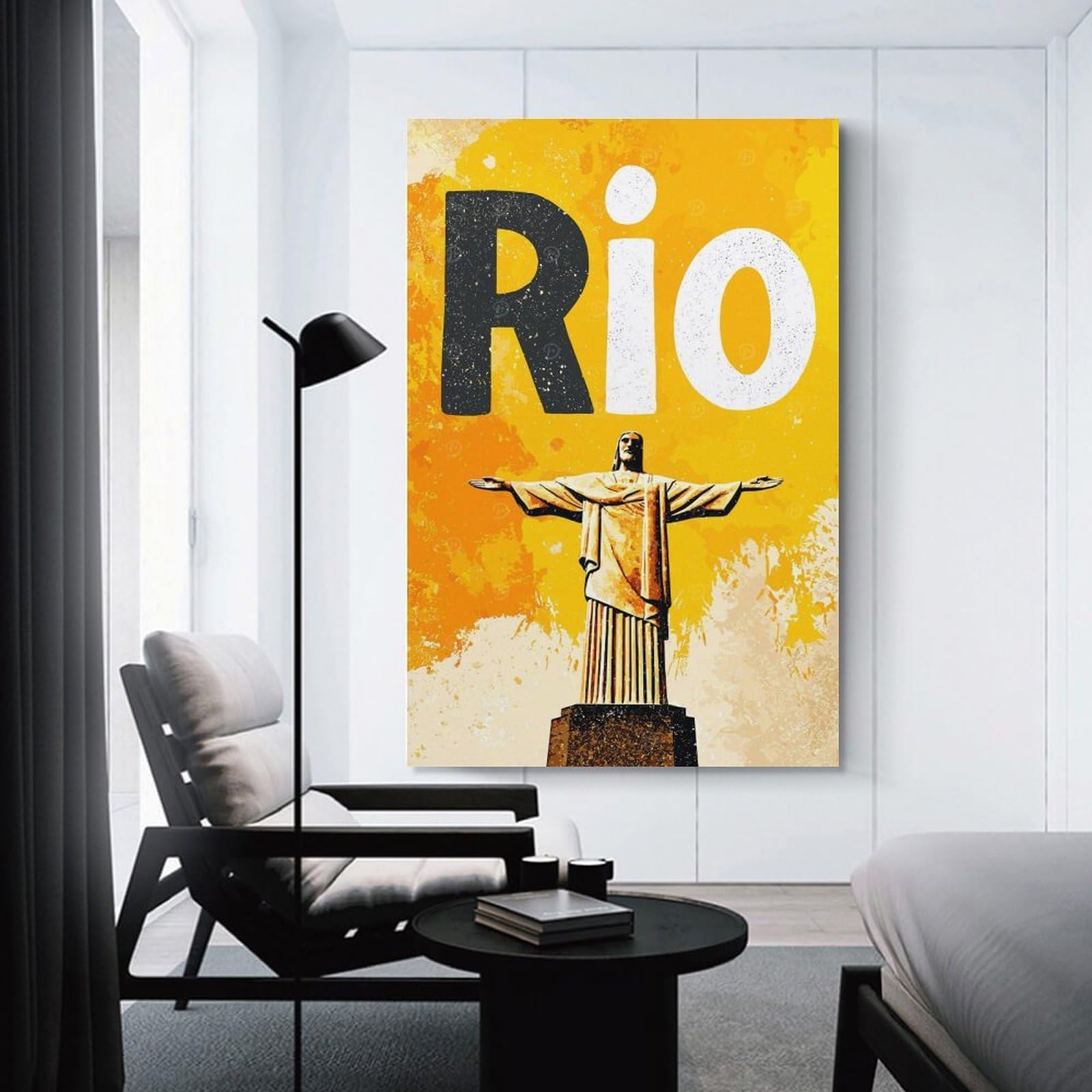 Junmoney Unframe-Style-18 Room Decor Wall Art Rio De Janeiro Christ The Redeemer Poster, 20X30inch(50X75cm), For Lounge Decor, Bedroom Walls Or Flats, Canvas Styling For A Polished Room Look