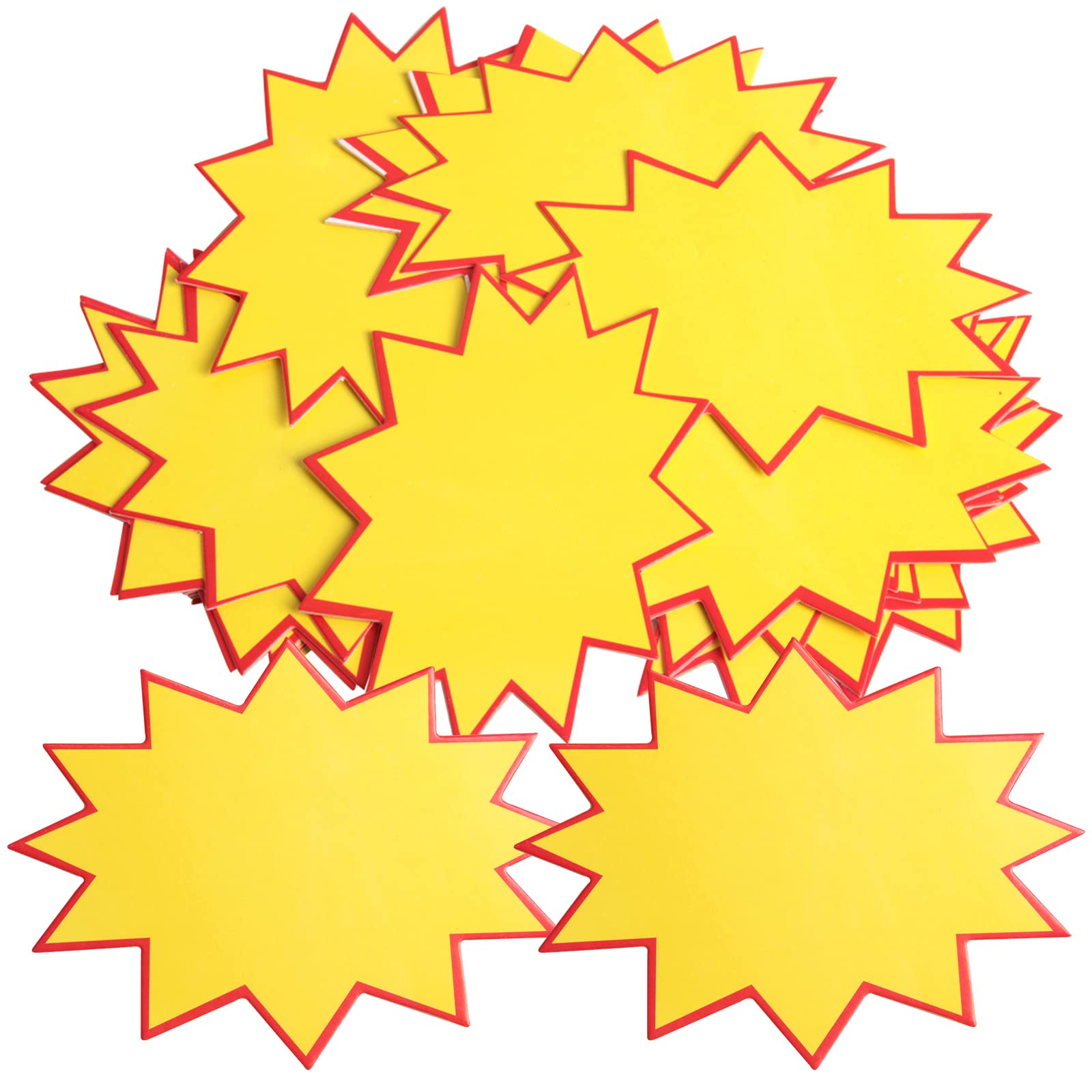 Ira Pollitt 230 Pieces Blank Star Burst Signs 3.5 x 4.7 inch Starburst Signs Burst Paper Signs Label Tags Price Burst Cards Display Tags
