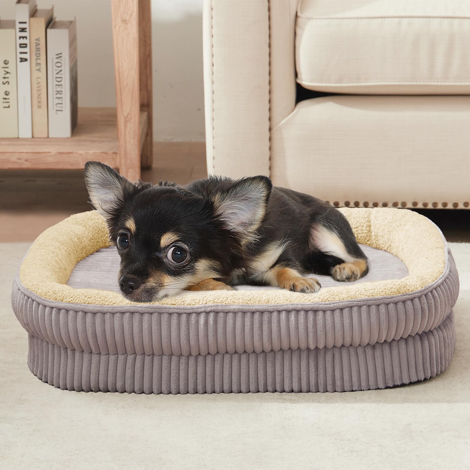 DEBANG HOME Orthopedic Dog Bed for Puppy, Extra Small Dogs