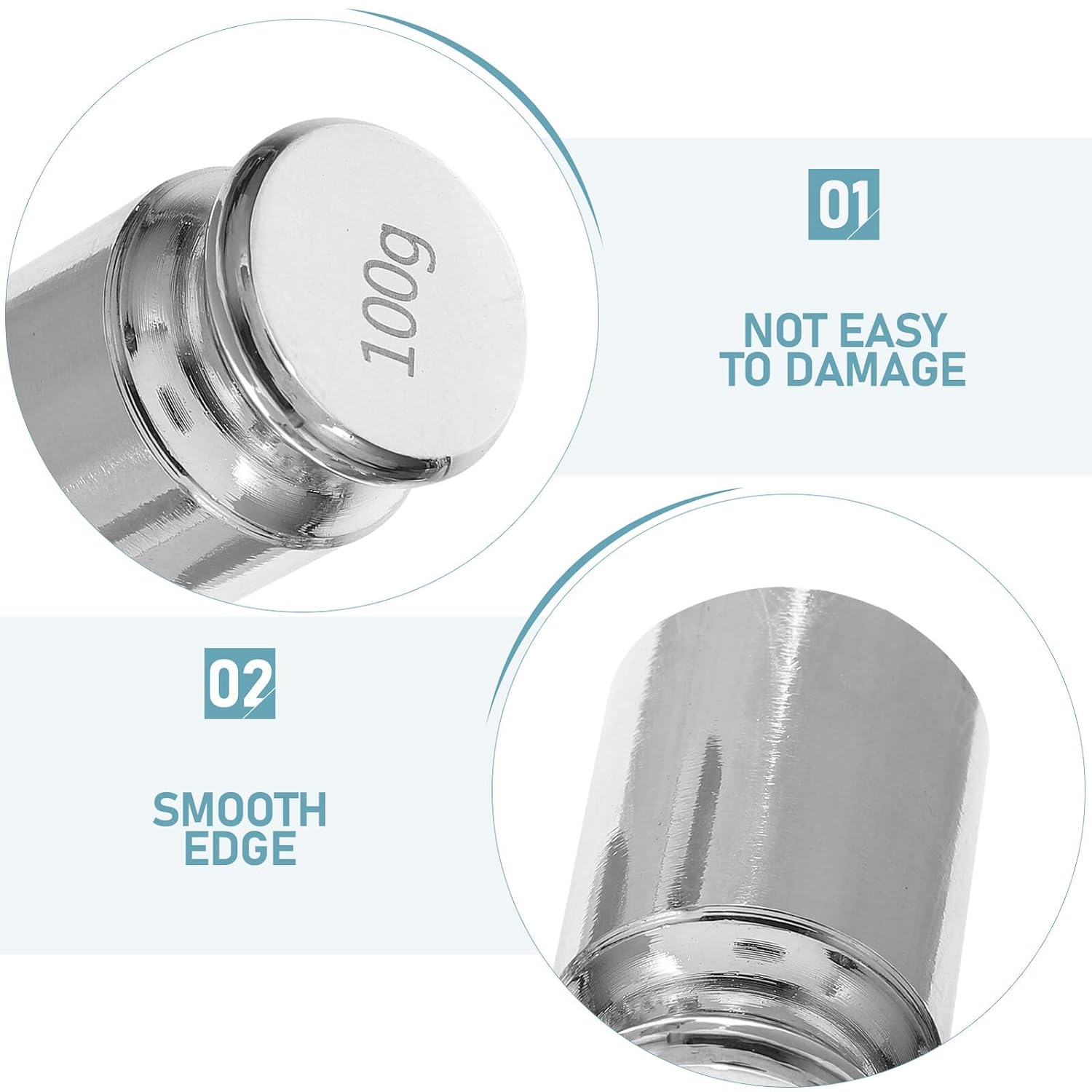 CHILDWEET 7pcs M1 Class Steel Calibration Weight Set 1g to 100g Precision Gram Scale Weights for Laboratory Balance, Jewelry Scale, and Small Balance Calibration