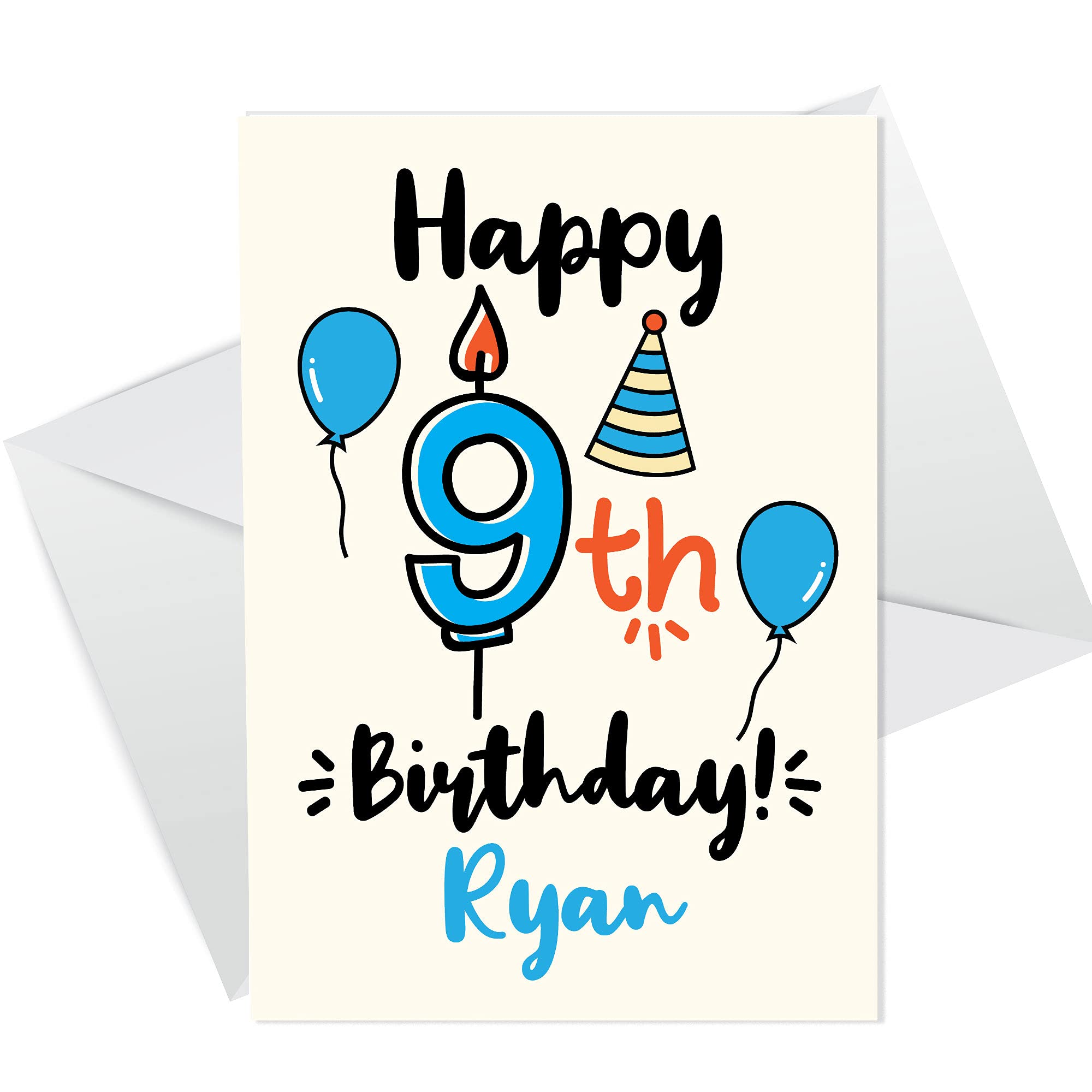 Personalised 9th Birthday Card For Daughter Son Quirky Birthday Card For Him Her