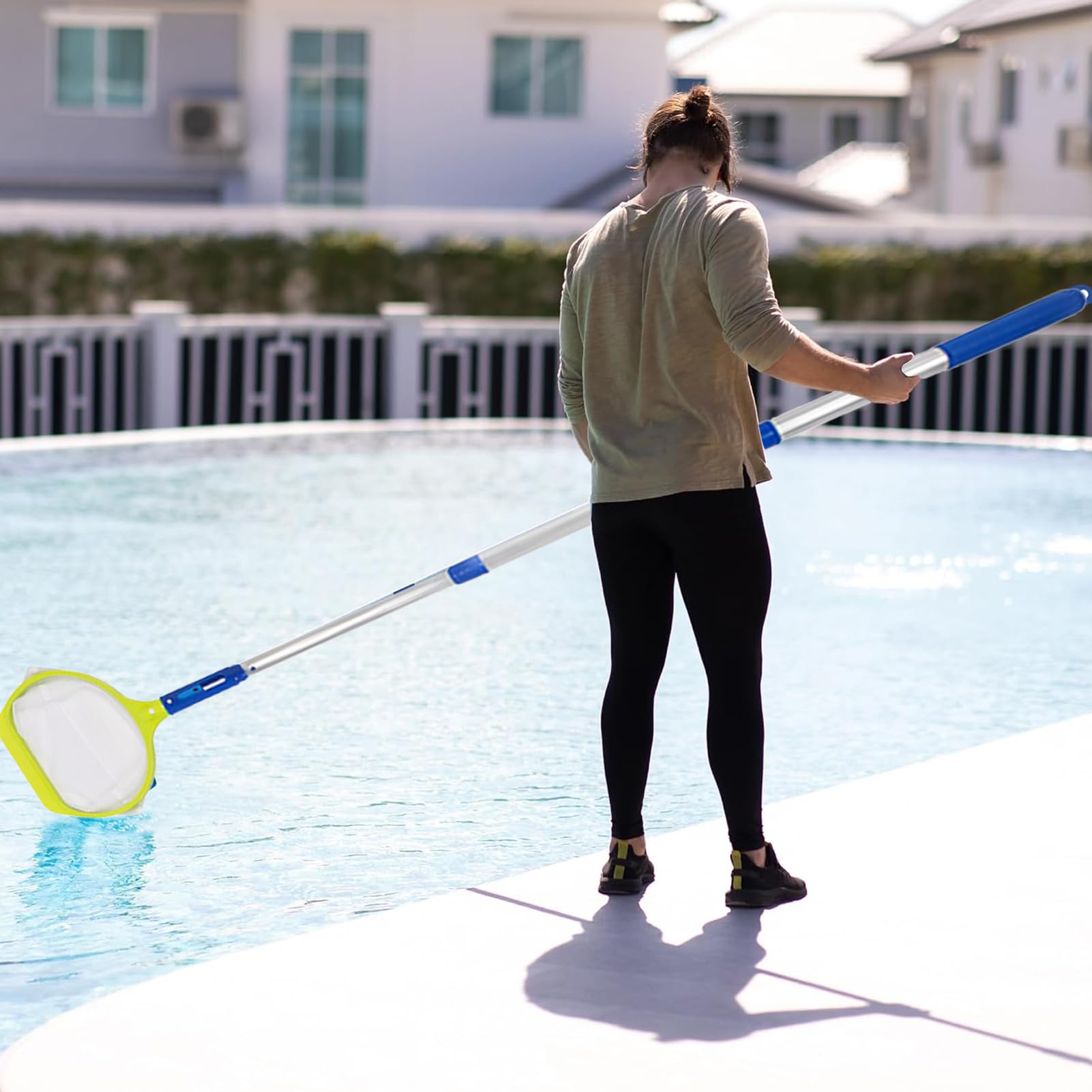 Red De Limpieza Para Piscinas Y Acuarios - Malla Fina, Mango Antideslizante, 35 Cm De Largo, Material ABS, Para Peces Y Desechos