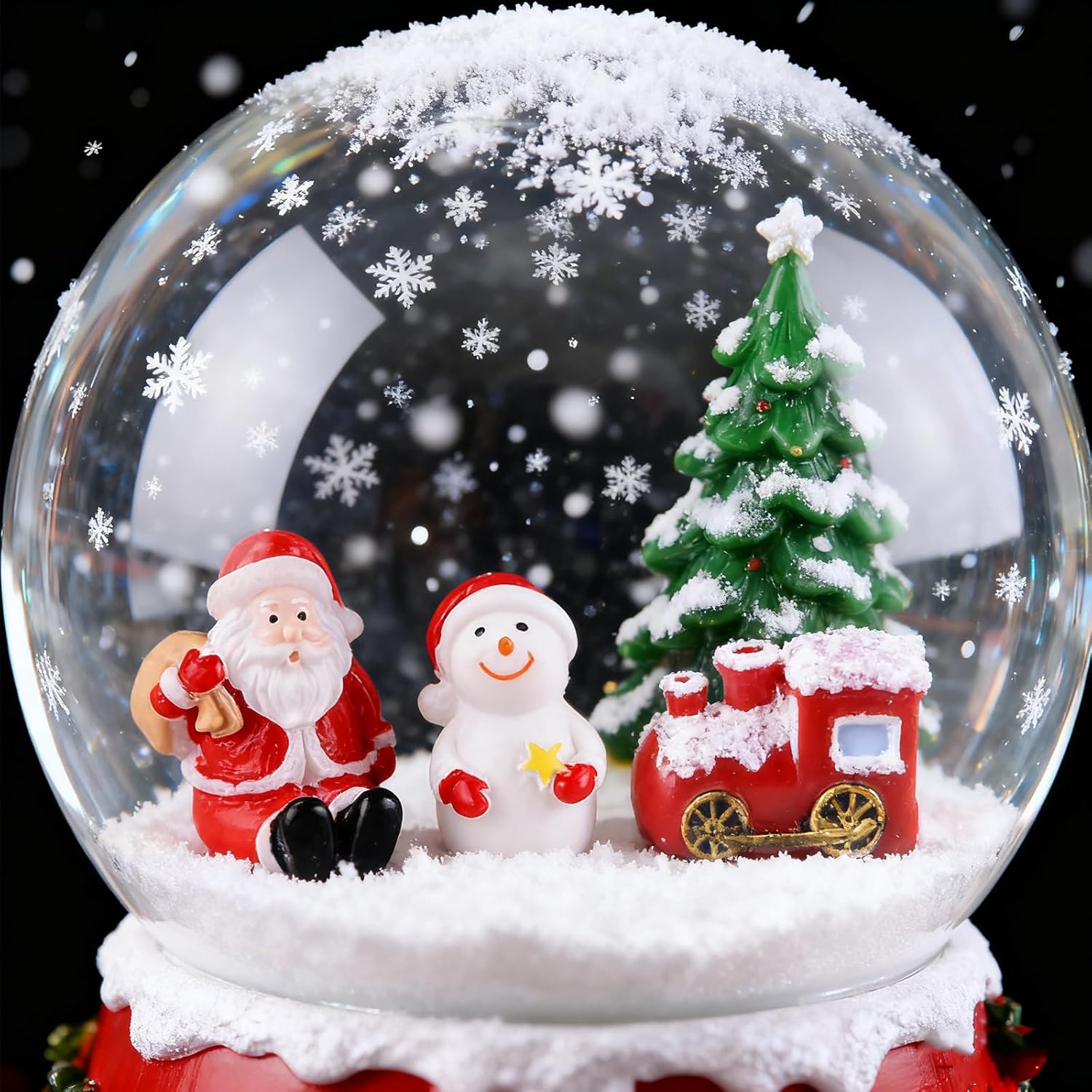 23Pcs Miniature Christmas Figurines Set, Mini Resin Ornaments Snowman, Xmas Tree, Snata Claus, Deer for Snow Globe Kit DIY Christmas Village Decoration Micro Landscape Decor Party Gift - Image 5