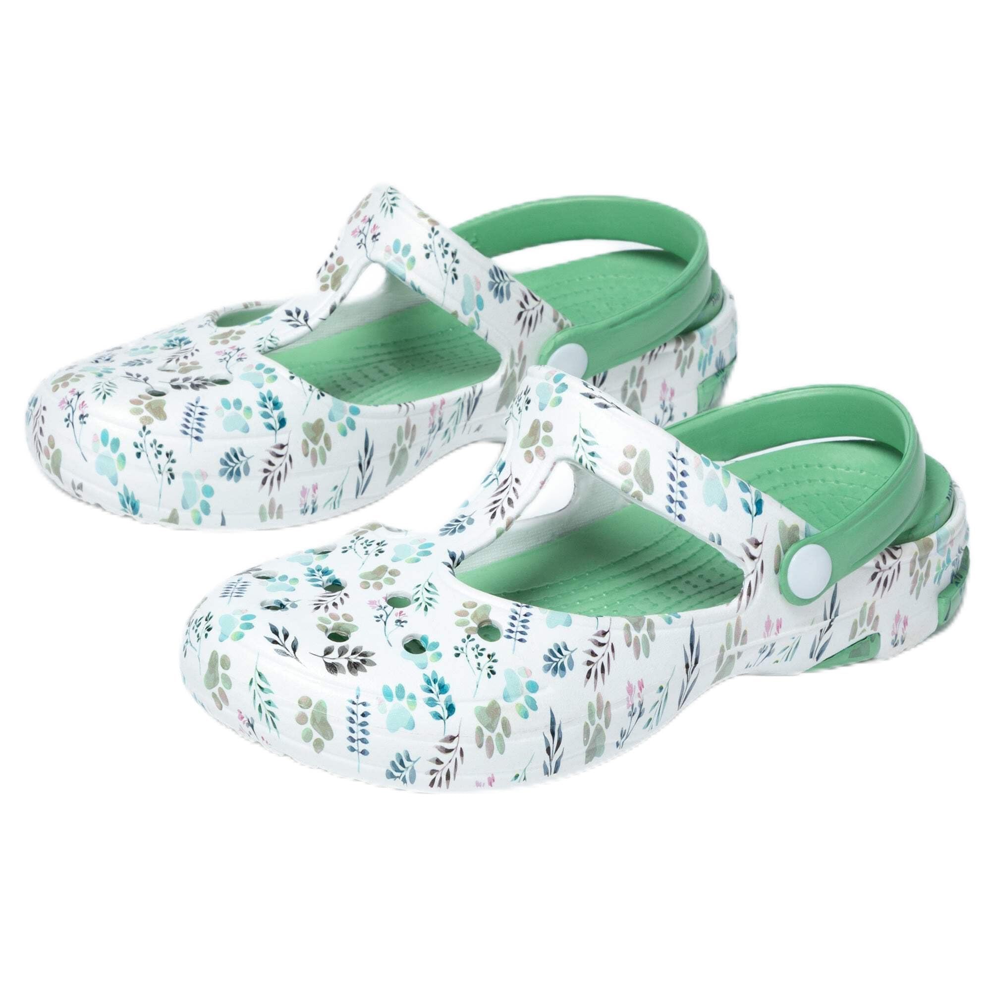 Multicolored Mary Jane Clogs Lightweight EVA Slip On Shoes Moveable Strap Quick Dry Garden Water Resistant Gifts for Women