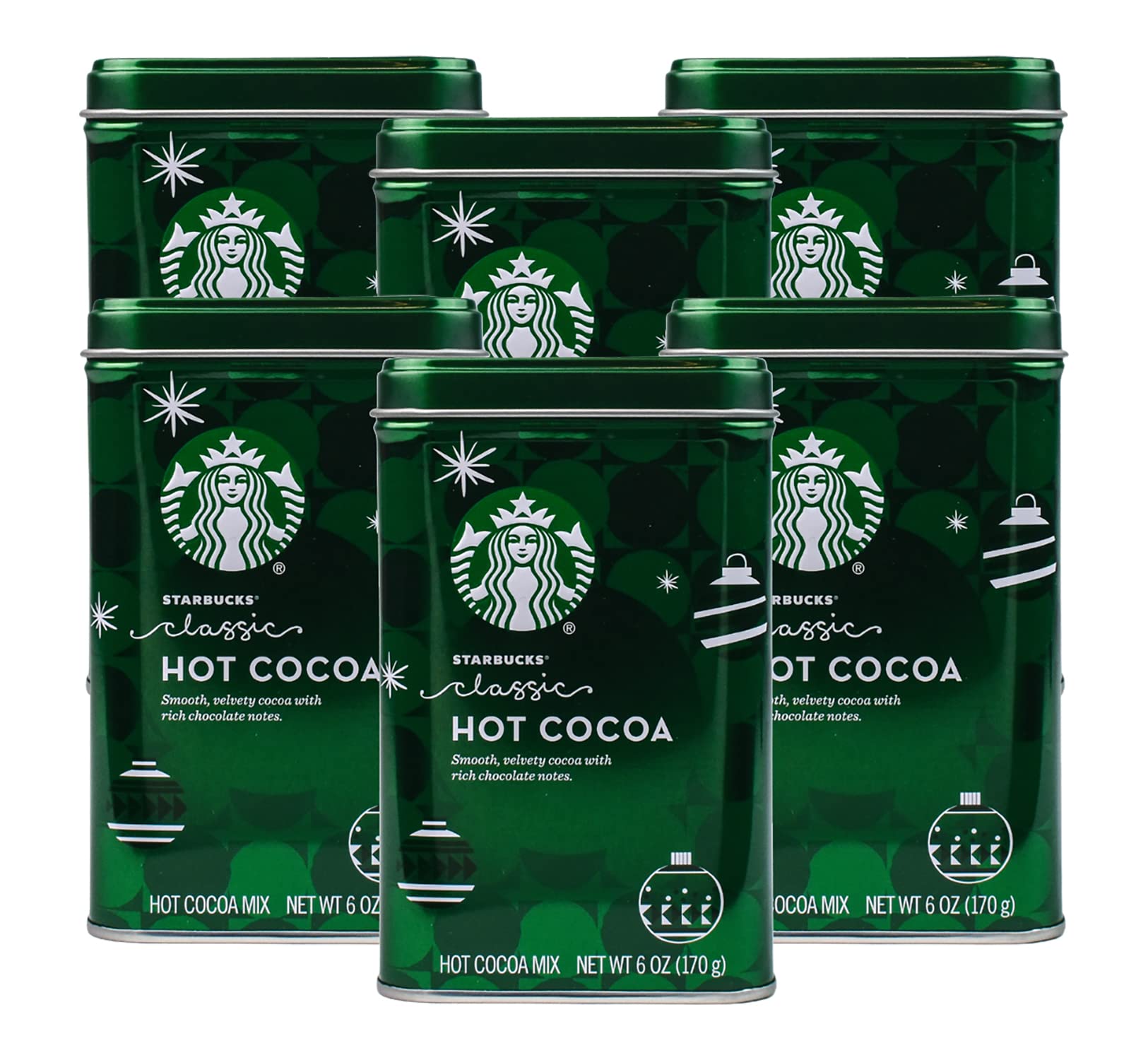 StarbucksHot Cocoa Mix, 6 Ounce Classic Hot Cocoa (Classic Hot Cocoa, 6 Ounce (Pack of 6))