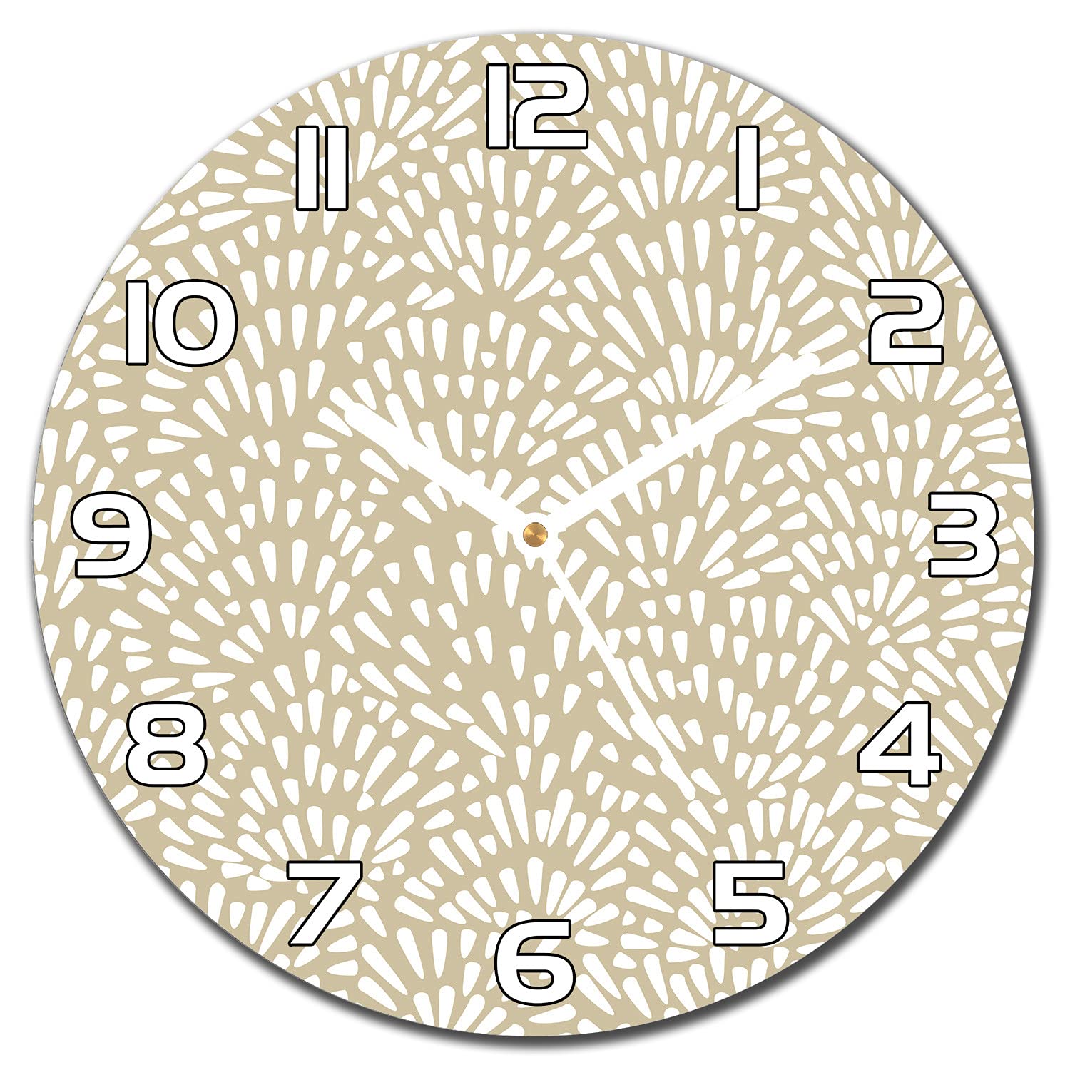 Horloge en verre pour cuisine et salon moderne au design boho beige