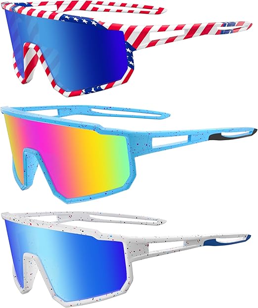 Kids Baseball Polarized Sunglasses Sports TR90 Lightweight Frame Sun Glass for Boys Girls Age 6-14 Softball Cycling