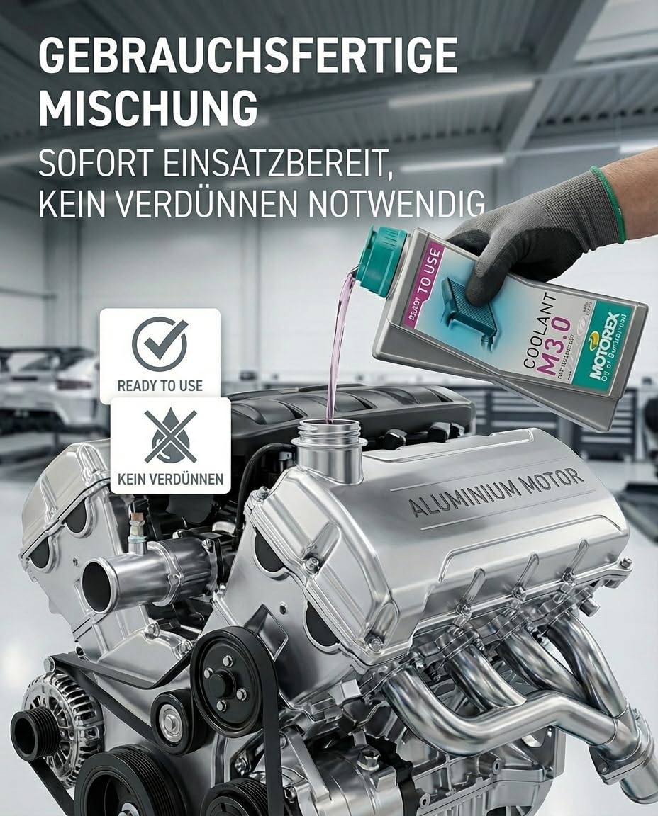MOTOREX M3.0, liquido protettivo per radiatore, 1,0 l (etichetta prodotto in lingua italiana non garantita)